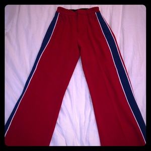 Red Zara trousers